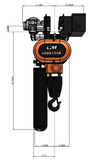 3 Ton CM Lodestar Electric Chain Hoist - 5.5fpm