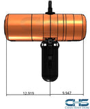 1-Ton CM Lodestar VS Electric Chain Hoist - 16fpm - 2 Step - Infinitely Variable Frequency Drive